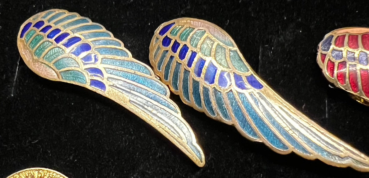 Cufflinks - Cloisonne - Wings