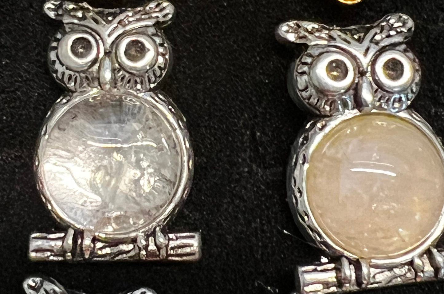 Cufflinks - Owl with cabochon