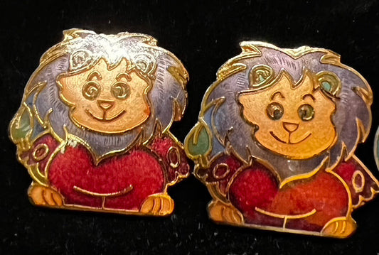 Cufflinks - Cloisonne - Lion