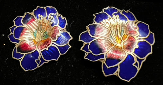 Cufflinks - Cloisonne - Flower 1