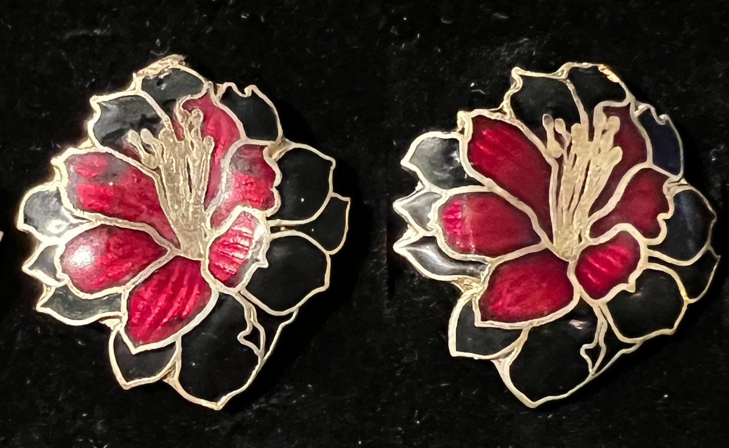 Cufflinks - Cloisonne - Flower 1