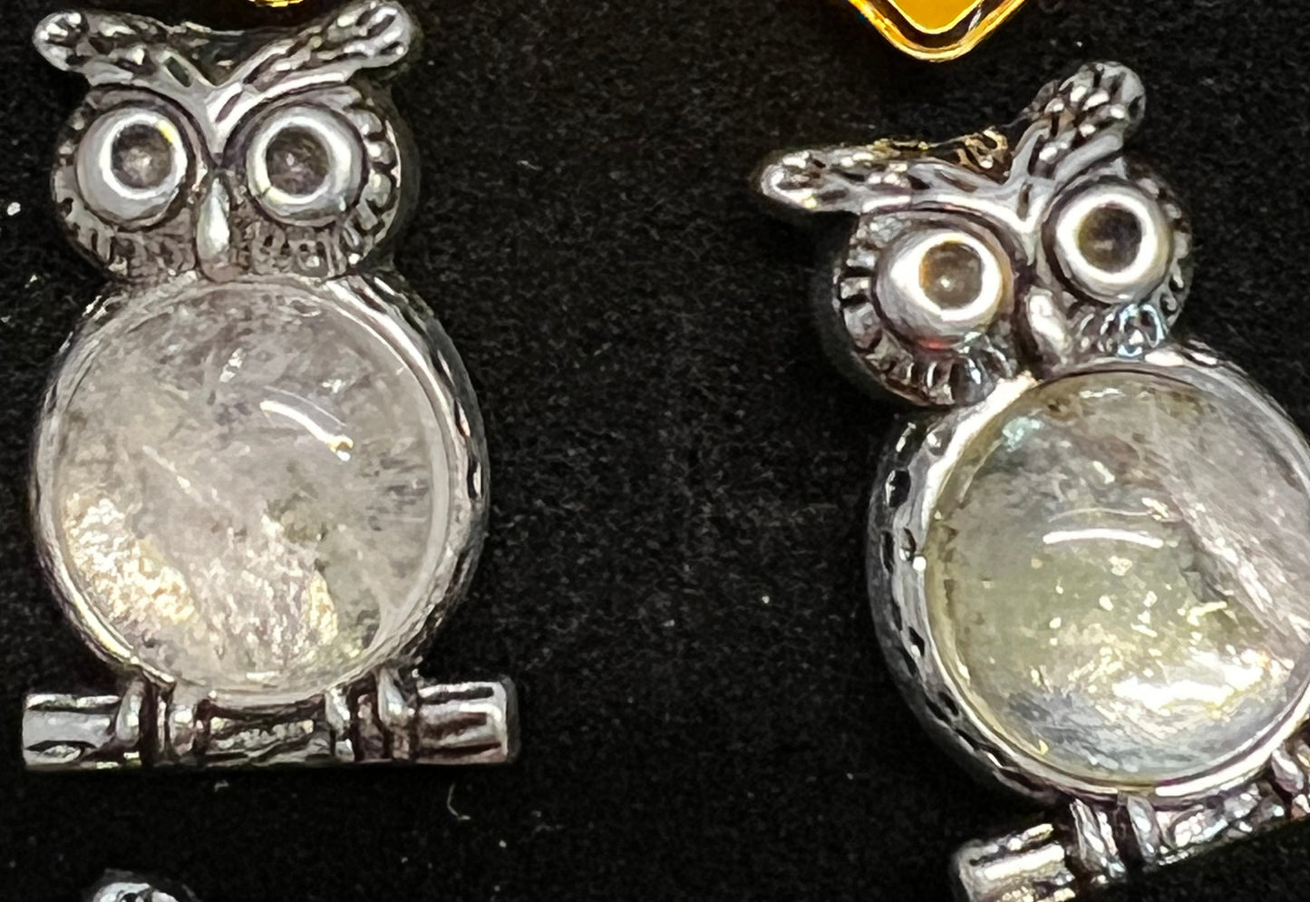 Cufflinks - Owl with cabochon