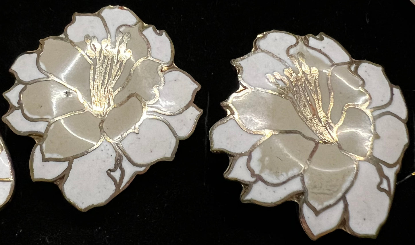 Cufflinks - Cloisonne - Flower 1