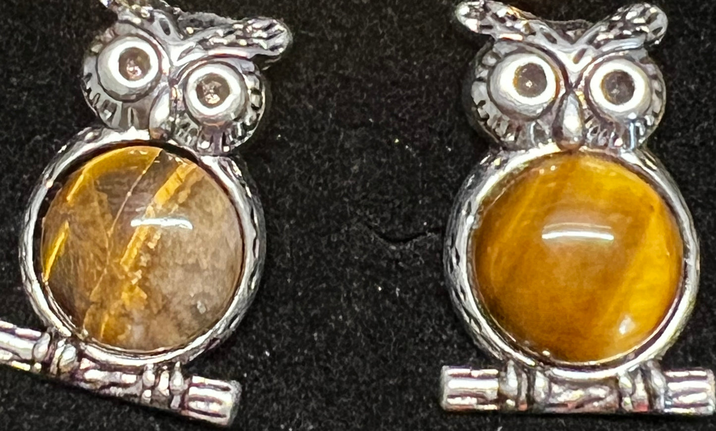 Cufflinks - Owl with cabochon