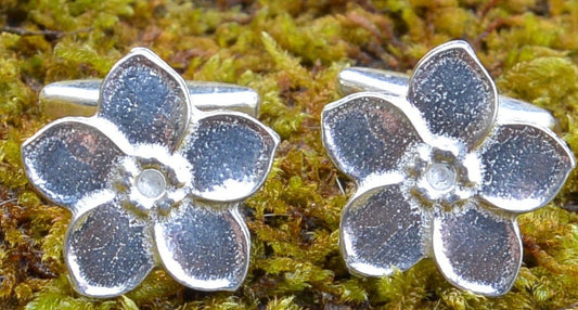 Cufflinks - Fine Pewter - Forget- Me Not