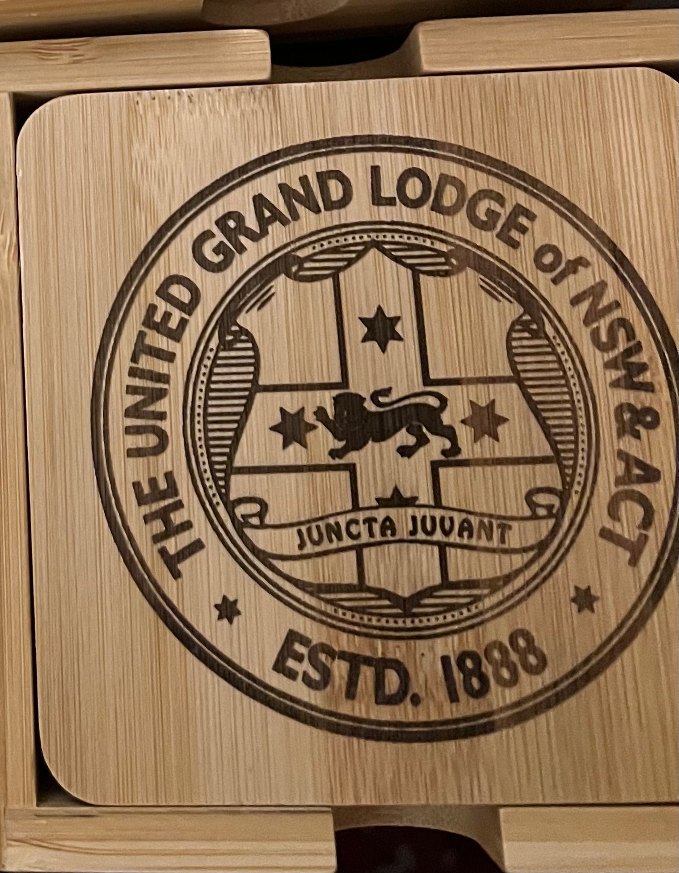 Set of six Masonic Coasters